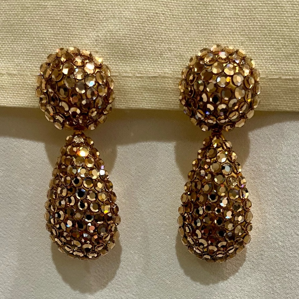 Bellini by Formart, Gold Rhinestone Dangle Earrings